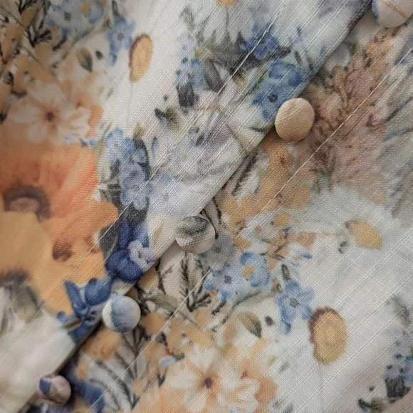 Commense Floral Long Sleeve Dress In Meadow Print - Size S/M - Picture 7 of 11